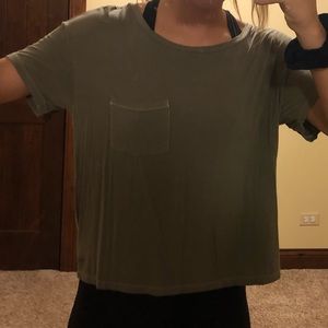 Olive Green Pocket T-Shirt